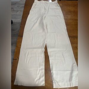 H&M women’s linen pants tan size 4
